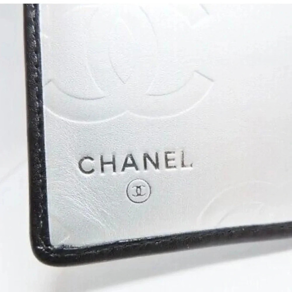 Chanel Quilted Calfskin Black Cambon Line Silver Leather Long Wallet - Picture 4 of 11